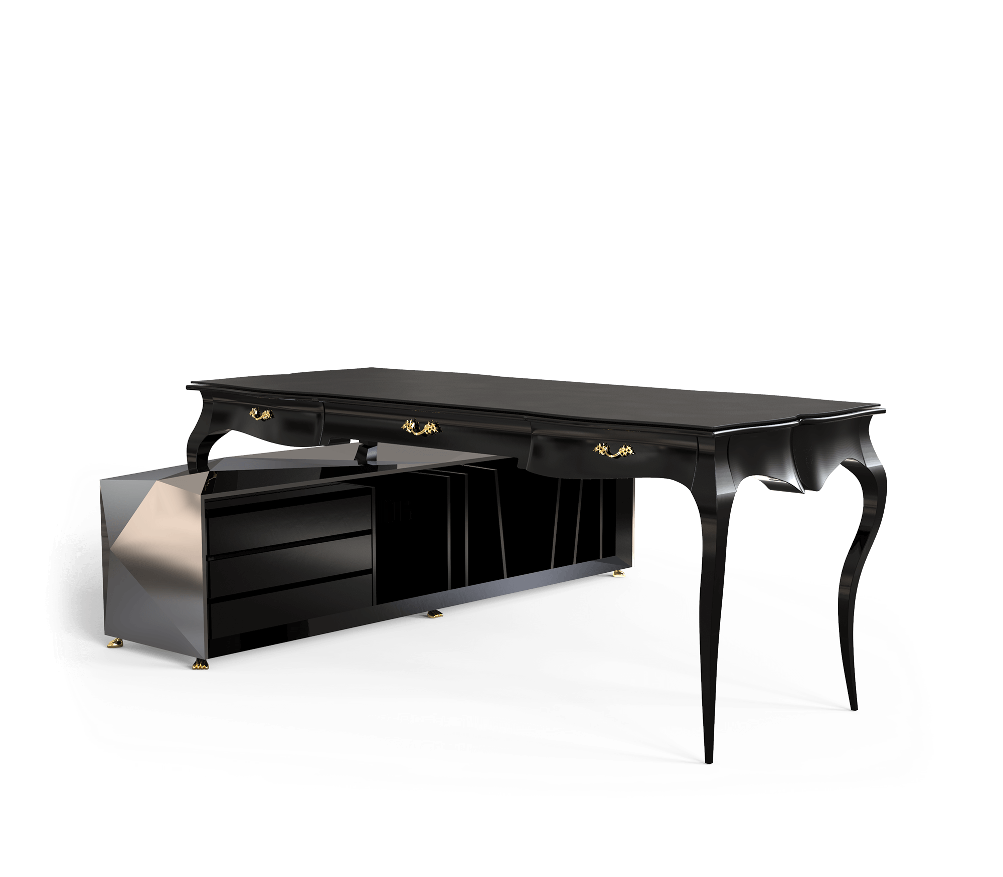 Boulevard Diamond Classic Modern Executive Desk