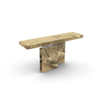 Empire Consoles Hammered Gilded Brass Entryways Cabinet Table