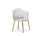 Amara Bouclé Modern Luxury Brass Chair