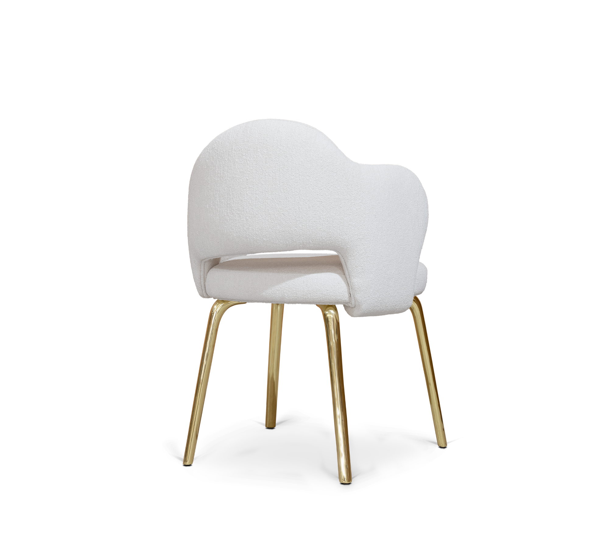 Amara Bouclé Modern Luxury Brass Chair