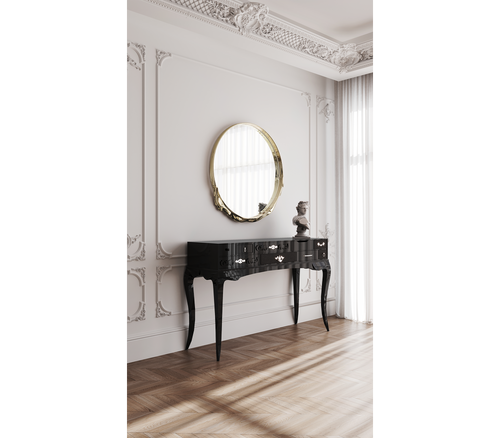 York Consoles with Classic High Gloss Entryways Cabinet Table