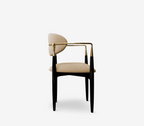 Nahéma Sculptural Hand Motif Polished Brass Chair