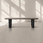 San Germani 72" Coffee Table with Carrara Marble Top Rennes Metal Base