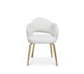 Amara Bouclé Modern Luxury Brass Chair