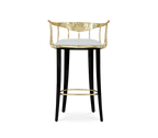 Nº 11 Surrealist Polished Brass Bar Stool