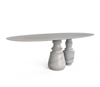 Pietra Oval Classic Estremoz Marble Dining Table
