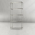 Thaddeus Metal Glass Shelving Hand-Forged Units Storage Shelves