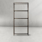 Thaddeus Metal Glass Shelving Hand-Forged Units Storage Shelves
