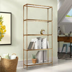 Thaddeus Metal Glass Shelving Hand-Forged Units Storage Shelves