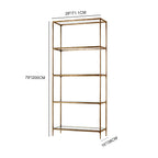 Thaddeus Metal Glass Shelving Hand-Forged Units Storage Shelves