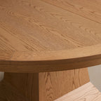 Leighton Ausziehtisch, runder Esstisch aus Holz im Landhausstil mit Einlegeplatten