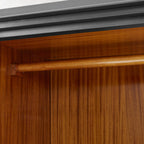 Lavenir French Bedroom Wardrobe Gloss Black Armoire Entrance Cabinet with Drawer
