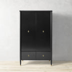Lavenir French Bedroom Wardrobe Gloss Black Armoire Entrance Cabinet with Drawer