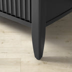 Louis 3-Drawer Cabinet Fluted Nightstand Solid Wood Bedside Nightside Table