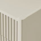 Louis 3-Drawer Cabinet Fluted Nightstand Solid Wood Bedside Nightside Table