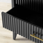 Louis 3-Drawer Cabinet Fluted Nightstand Solid Wood Bedside Nightside Table