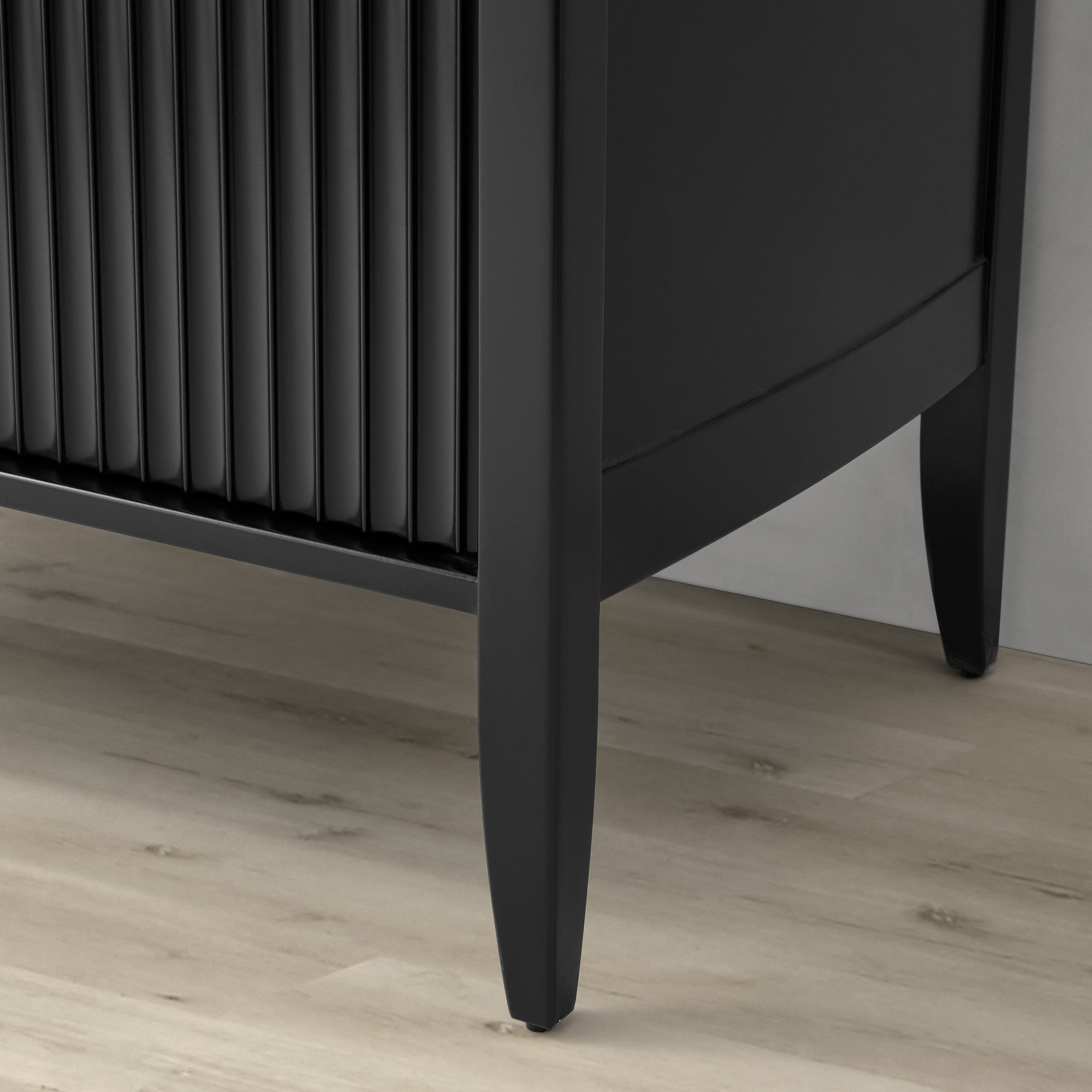 Louis Wood Bar Wine Cabinet Constructivist-Inspired Buffet Sideboard Built-in Stemware Rack