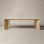 Yorn Wood Rectangular Dining Table with Angled Leg Design Base