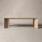 Yorn Wood Rectangular Dining Table with Angled Leg Design Base