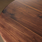 Jacob Modern Round Dining Table Industrial Style with Wade Solid Cast Iron Base