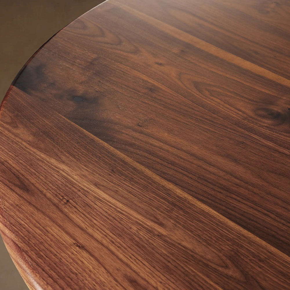 Jacob Modern Round Dining Table Industrial Style with Wade Solid Cast Iron Base