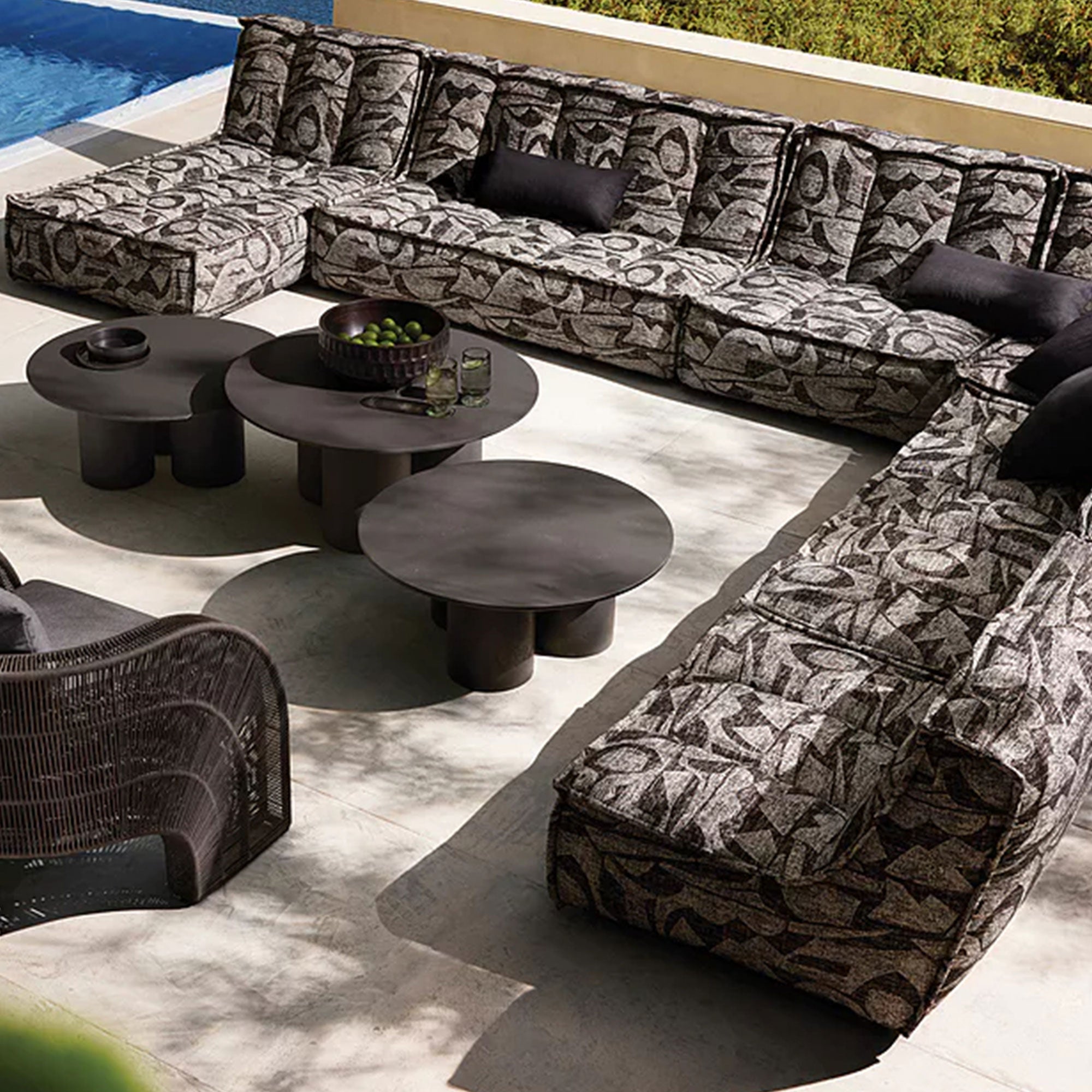 Cascade Coffee Table Durable Sofa Center Tea Table Outdoor Concrete Center Tea Table