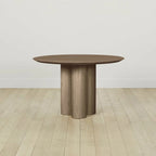Reade Round Ash Wood Dining Table with Columnar Legs