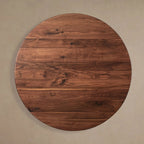 Jacob Modern Round Dining Table Industrial Style with Wade Solid Cast Iron Base