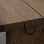 Mihaela Rectangle Oak Wood Dining Table