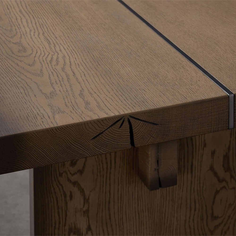 Mihaela Rectangle Oak Wood Dining Table