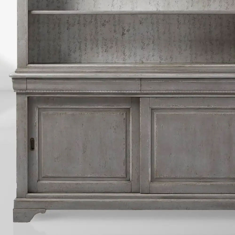 Giada Bell'Arte Tulip Wood Bookcase Vintage Tall Display Cabinet Antique Dining Sideboard