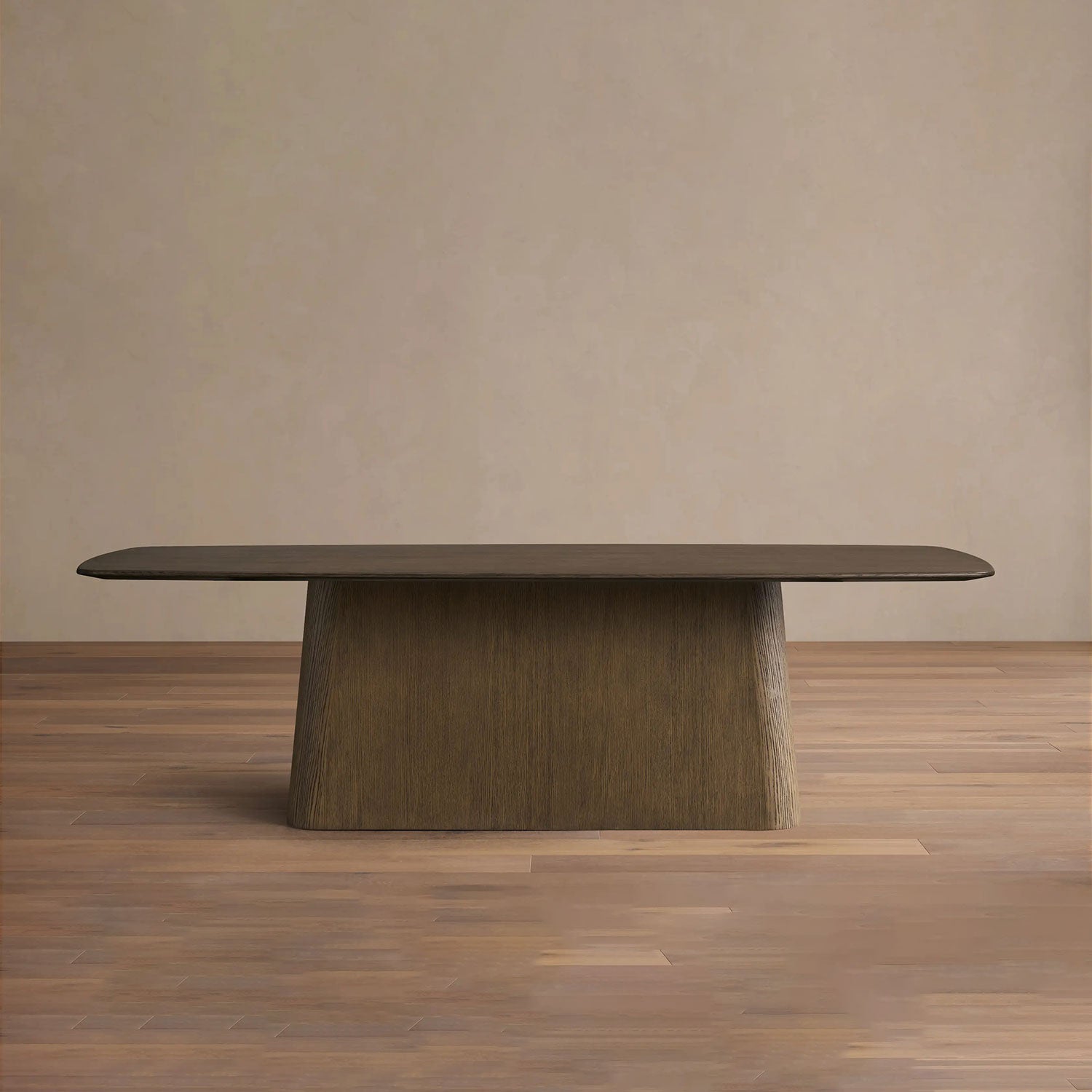 Saint Germain Wood Dining Table with Solid Oak Wood Top & Toulouse Base
