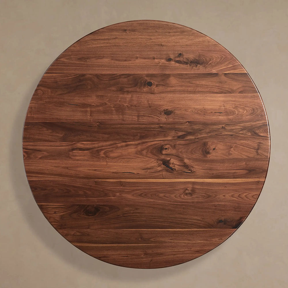 Jacob Bistro Table Wood Round Dining Table with Wade Solid Cast Base