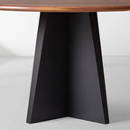 Modern Simplicity Jacob Round Dining Tablewith Vertex Solid Iron Base