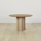 Reade Round Ash Wood Dining Table with Columnar Legs