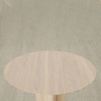 Reade Round Ash Wood Dining Table with Columnar Legs