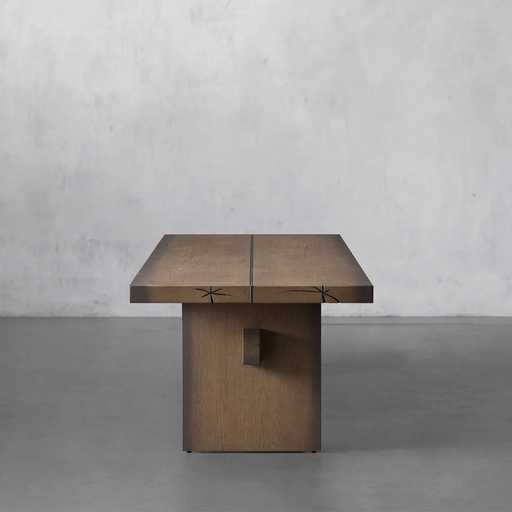 Mihaela Rectangle Oak Wood Dining Table