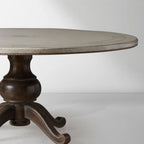 Girardi Margherita Bell'Arte Round Wood Dining Table Antique Vintage Distressed Furniture
