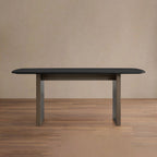 Saint Germain Rectangle Wood Dining Table with Solid Oak Top Wood Clement Base