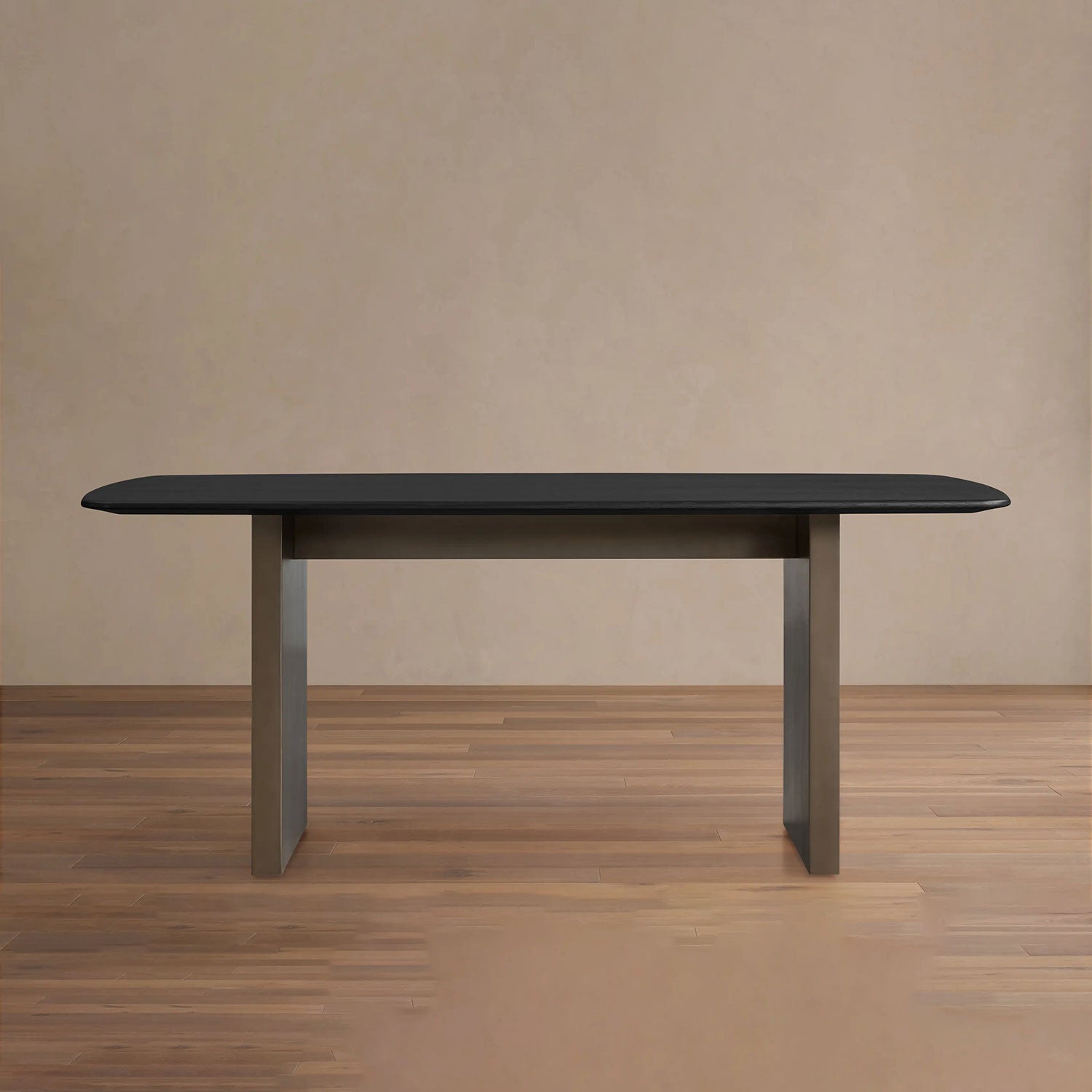 Saint Germain Rectangle Wood Dining Table with Solid Oak Top Wood Clement Base