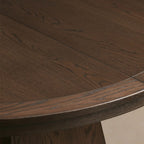 Leighton Ausziehtisch, runder Esstisch aus Holz im Landhausstil mit Einlegeplatten
