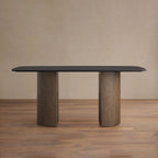 Saint Germain Wood Dining Table with Rectangle Solid Oak Top & Wood Dauphine Base