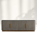 Finnley Marble Stone Top Buffet Sideboards Wood Living Room Media TV Stand Cabinet Television Storage Side Unit