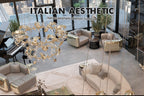 Luxury Mirrored Sideboard Buffet Cabinet with Gold Accents & Modern Storage
