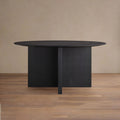 Saint Germain Round Wood Dining Table with Solid Oak Wood & Clement Base