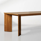 Yorn Wood Rectangular Dining Table with Angled Leg Design Base