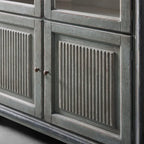 Giotto Glass Doors Tall Display Cabinet Wood Antique Dining Sideboard Antique Bookcase