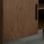 Felton Solid Oak Wood Bookcase Country Sideboard Living Tall Display Cabinet