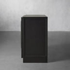 Classic French Factory Sideboard with Tempered Glass Doors Wood Buffet Entryway Cabinet
