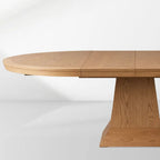 Leighton Ausziehtisch, runder Esstisch aus Holz im Landhausstil mit Einlegeplatten